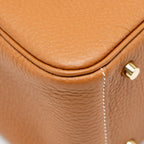 Hermes Mini Lindy Clemence Gold GHW