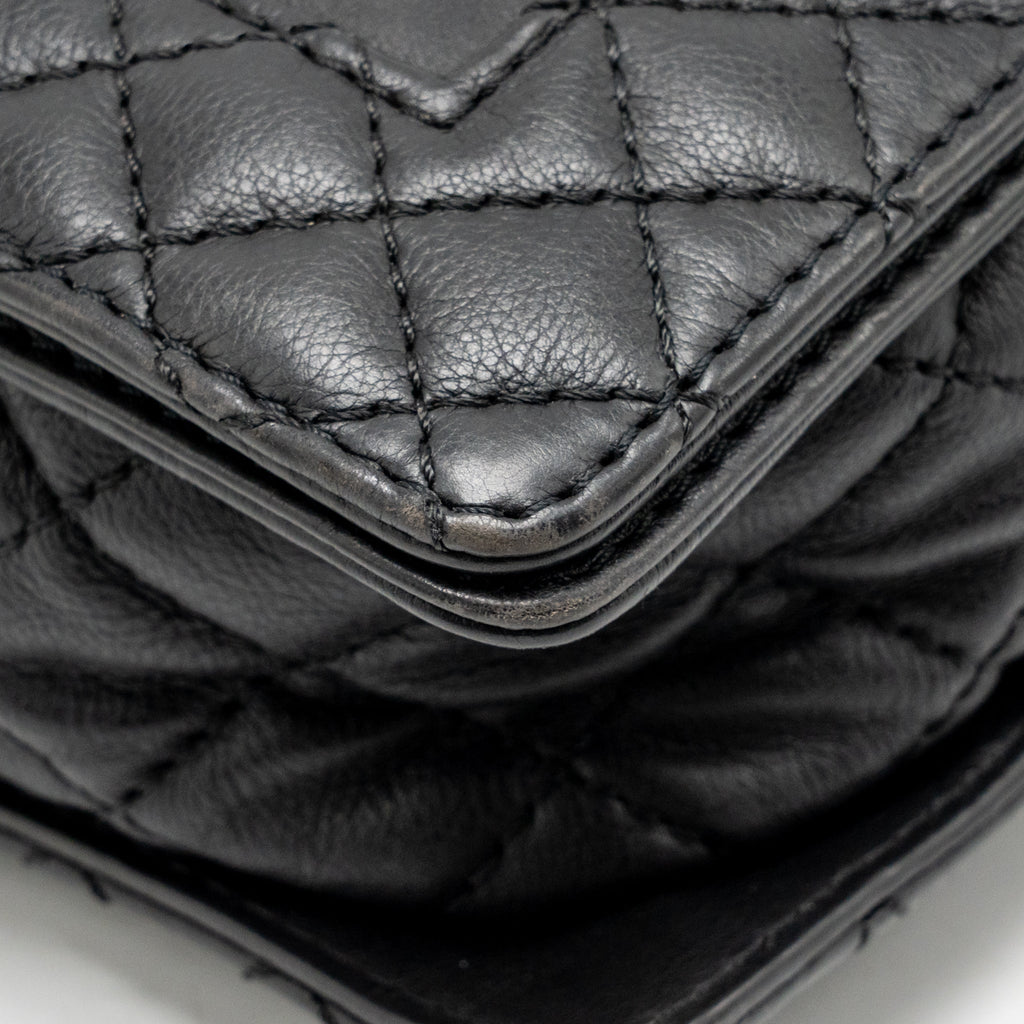 Chanel new medium boy bag soft calfskin black ruthenium silver hardware