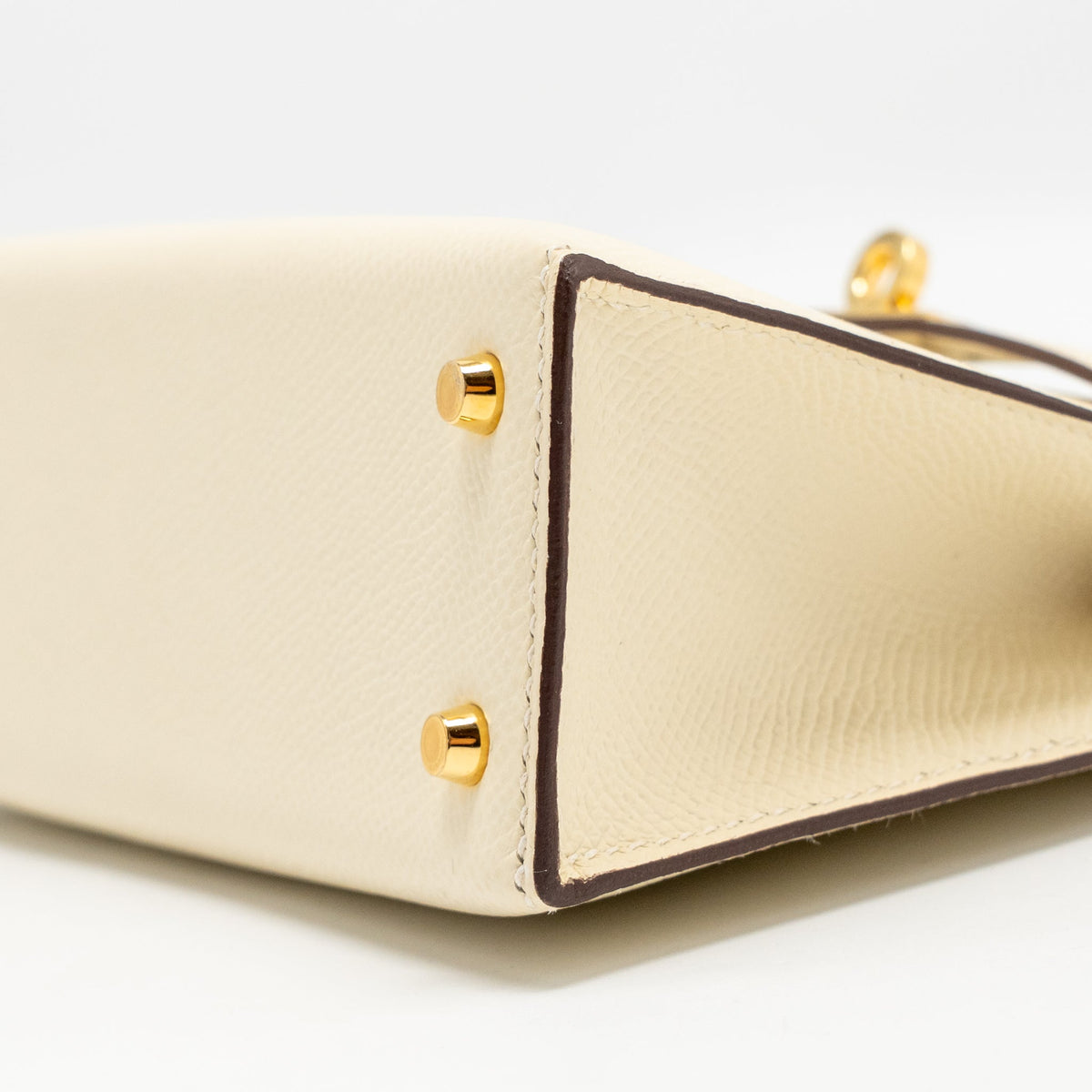 Hermes Mini Kelly II Epsom Nata GHW
