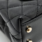 CHANEL MINI COCO HANDLE CAVIAR BLACK LGHW (MICROCHIP)