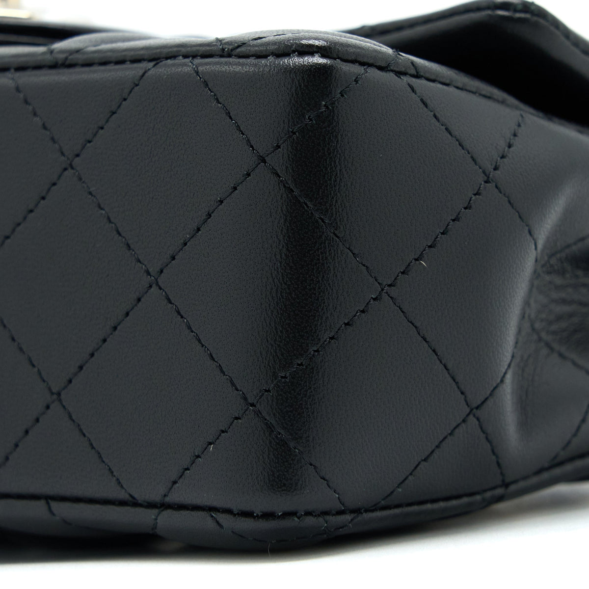 CHANEL MINI RECTANGULAR FLAP BAG LAMBSKIN BLACK LGHW
