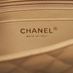 CHANEL 22C MINI SQUARE FLAP BAG LAMBSKIN BEIGE LGHW (MICROCHIP)