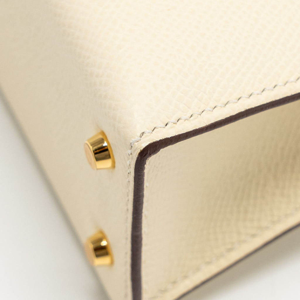 Hermes Mini Kelly II Epsom Nata GHW
