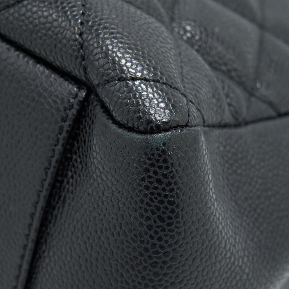 CHANEL GRAND SHOPPING TOTE CAVIAR BLACK GHW SERIAL 17