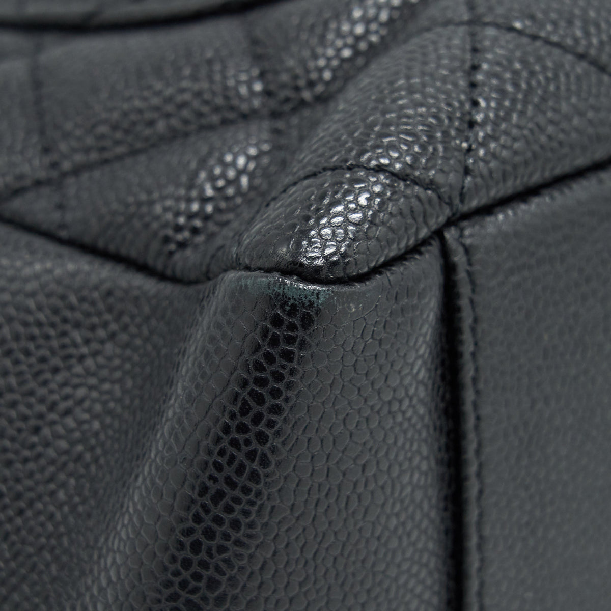 CHANEL GRAND SHOPPING TOTE CAVIAR BLACK GHW SERIAL 17