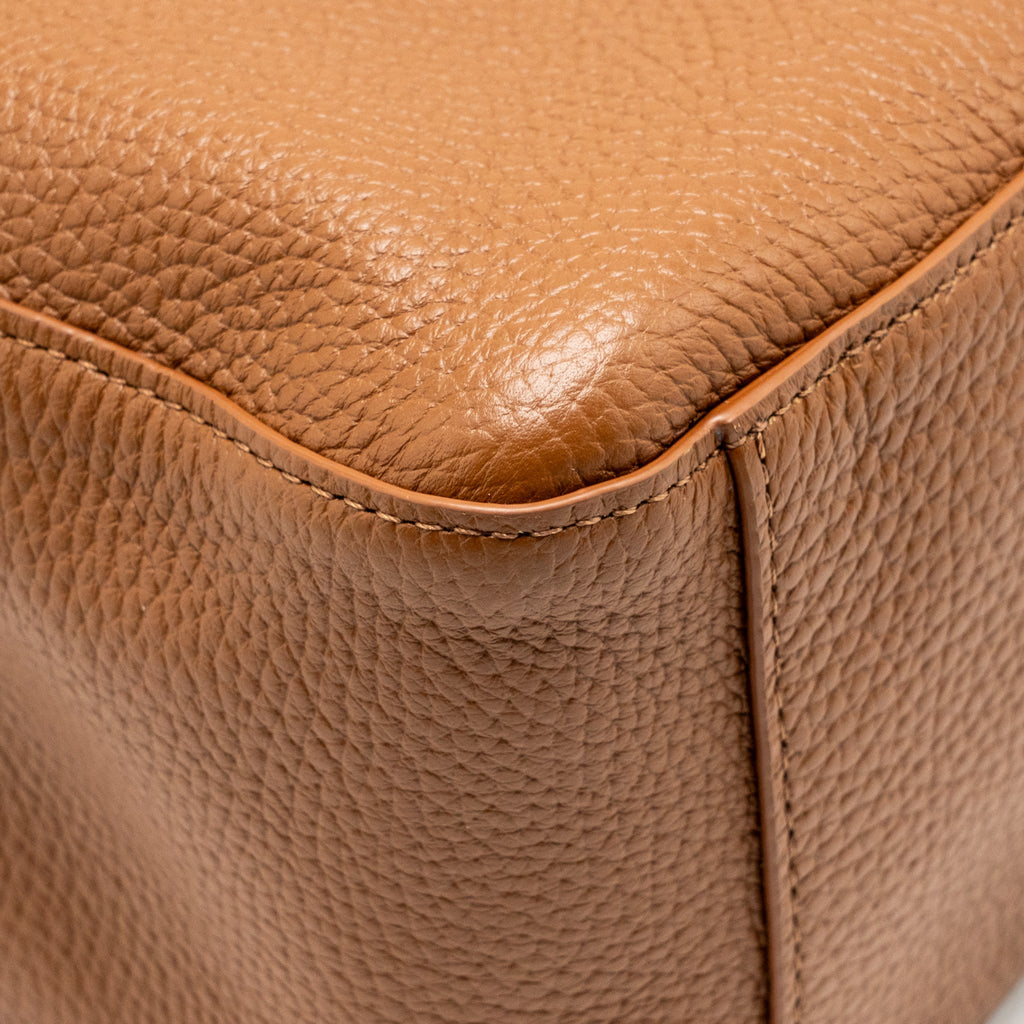 Chanel 26S Maxi Flap Bag Grained Calfskin Camel SHW (Microchip)