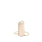 CHANEL 22C LIGHT BEIGE CAVIAR VERTICAL VANITY WITH CHAIN LGHW