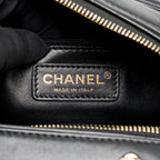 Chanel CC Quilted Bowling Bag Lambskin Black LGHW