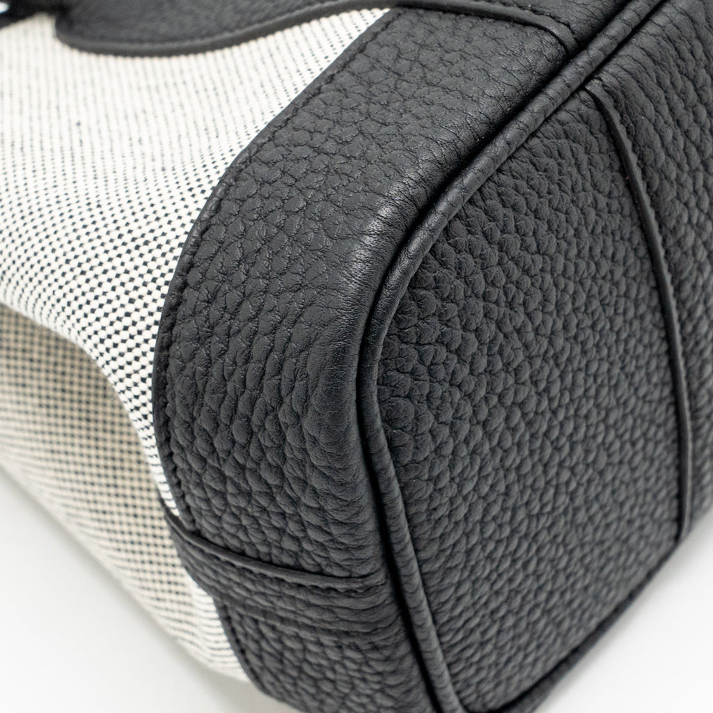 Hermes NEO GARDEN PARTY 23 CANVAS/NEGONDA ECRU-NOIR/NOIR SHW