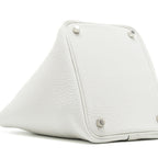 HERMES PICOTIN 18 LOCK BAG CLEMENCE NEW WHITE SHW
