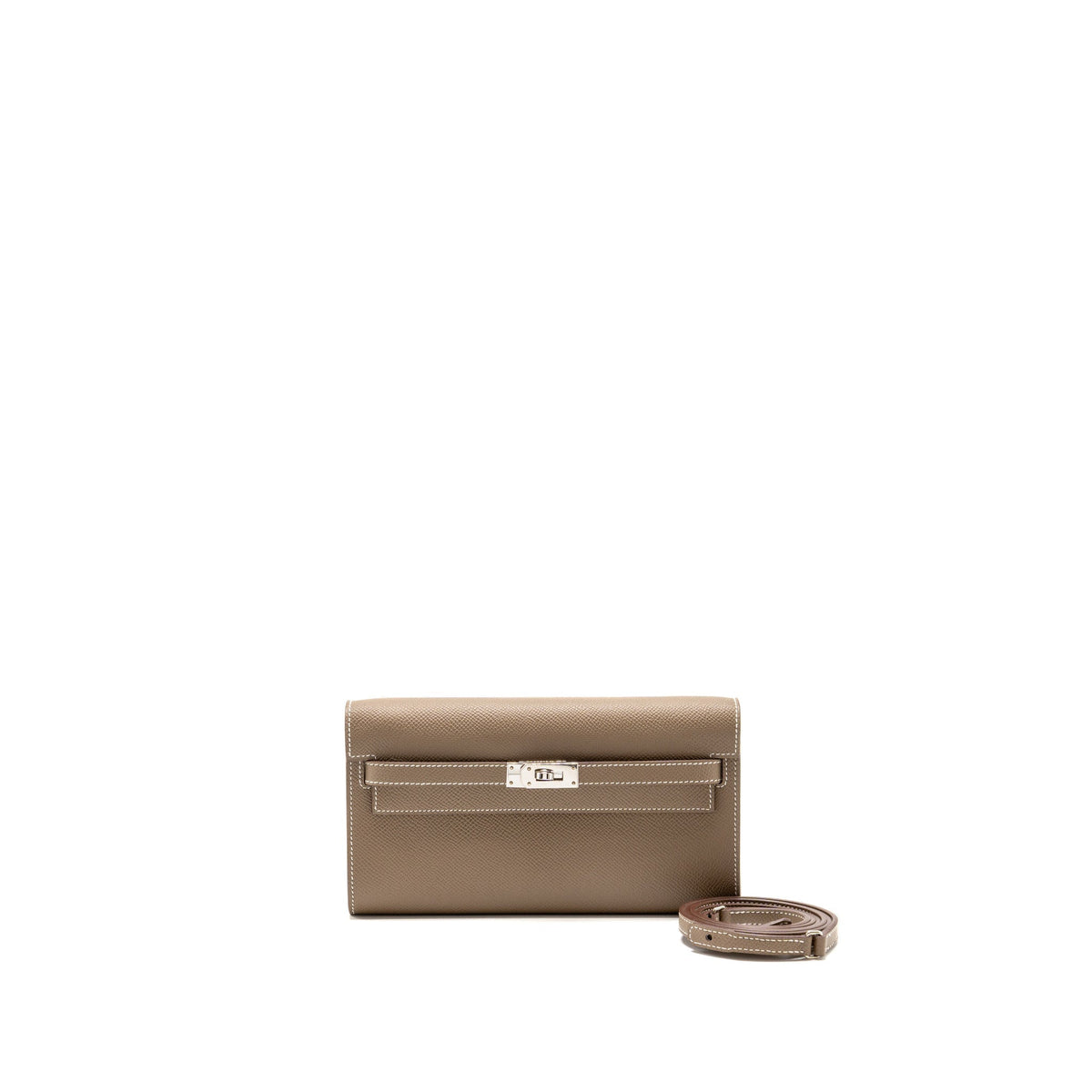 Hermes kelly to go epsom etoupe SHW