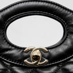CHANEL 23A MINI 31 BAG CALFSKIN BLACK LGHW (MICROCHIP)