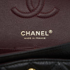 CHANEL SMALL CLASSIC DOUBLE FLAP BAG CAVIAR BLACK GHW (MICROCHIP)