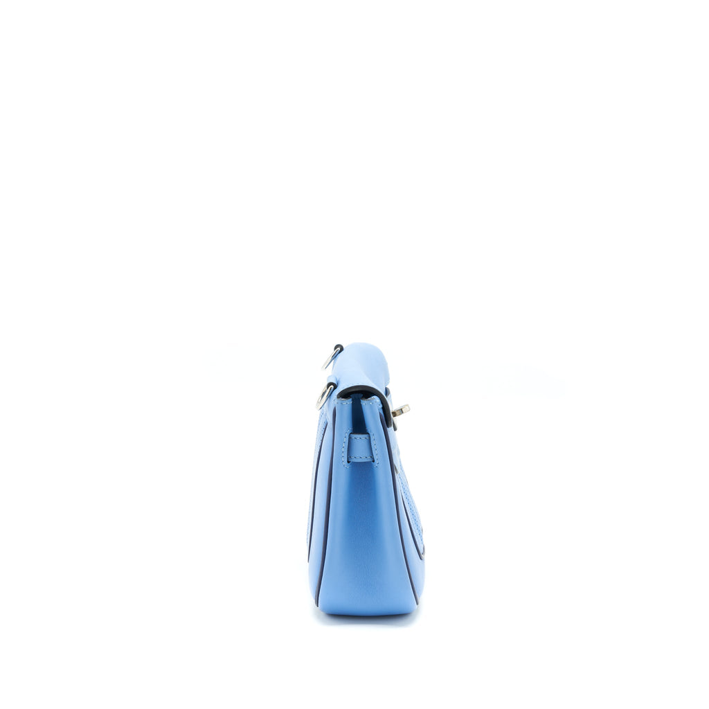 Hermes Berlin Mini Swift Blue SHW
