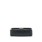 CHANEL SMALL CLASSIC DOUBLE FLAP CAVIAR BLACK GHW (MICROCHIP)