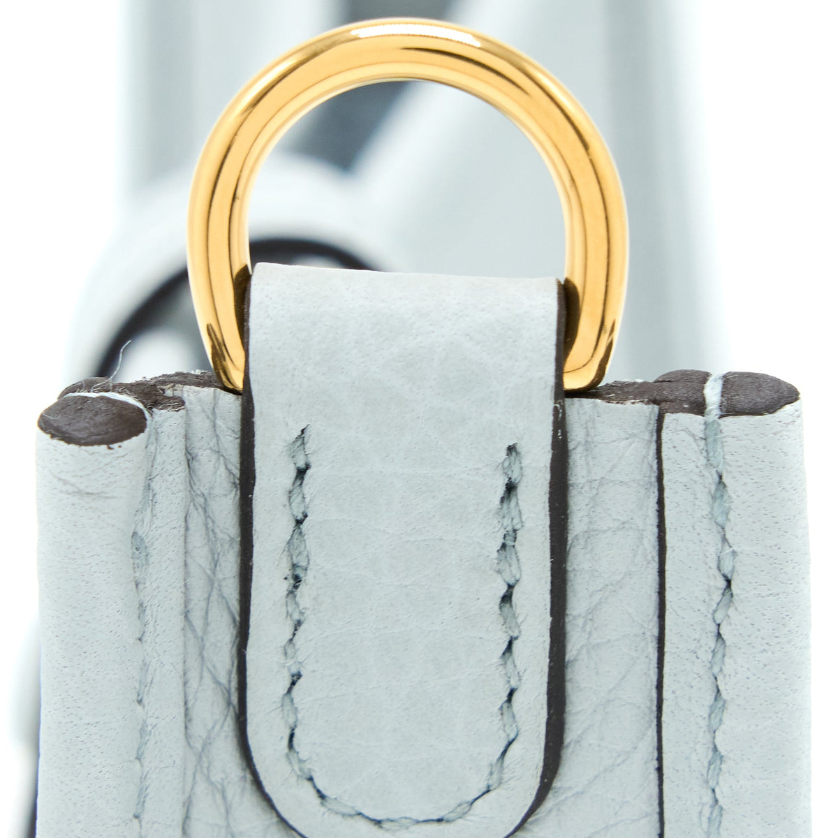 Hermes Mini Evelyn Clemence Blue Pale/Gris Etain GHW