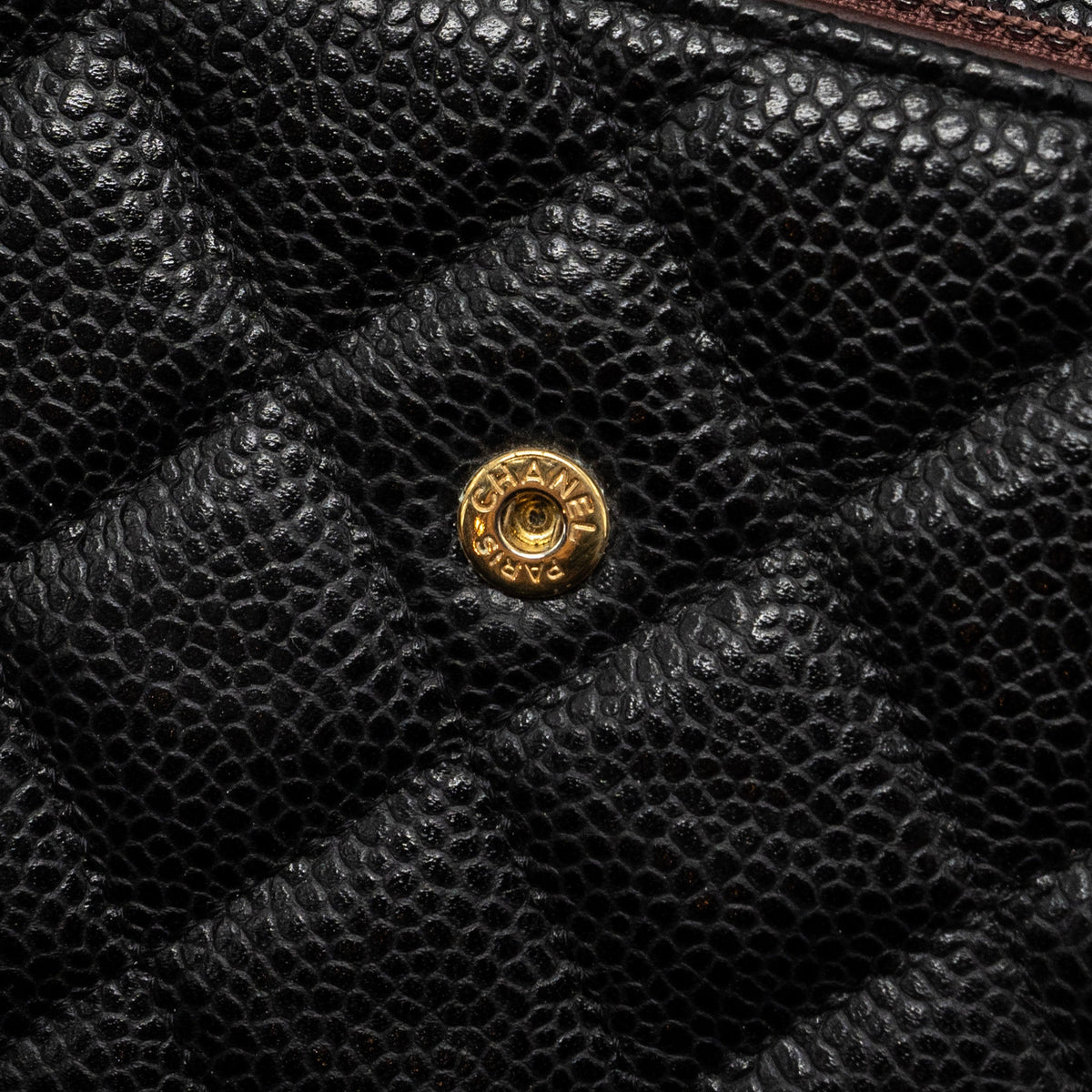 CHANEL FLAP LONG WALLET CAVIAR BLACK GHW