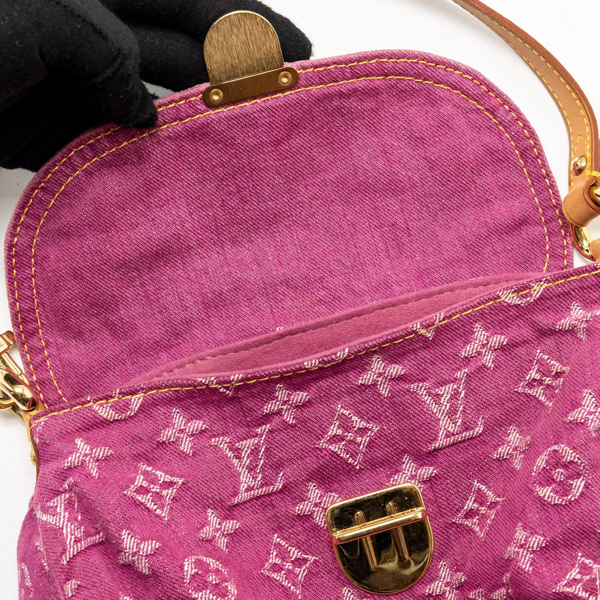 Louis Vuitton Mini Pleaty shoulder bag denim pink GHW