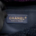 Chanel CC Quilted Flap Bag Shearling Multicolour GHW