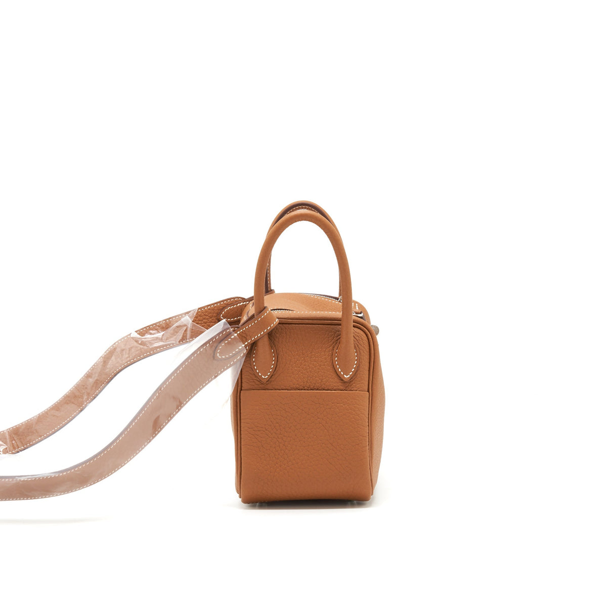 Hermes Mini Lindy Clemence Gold SHW