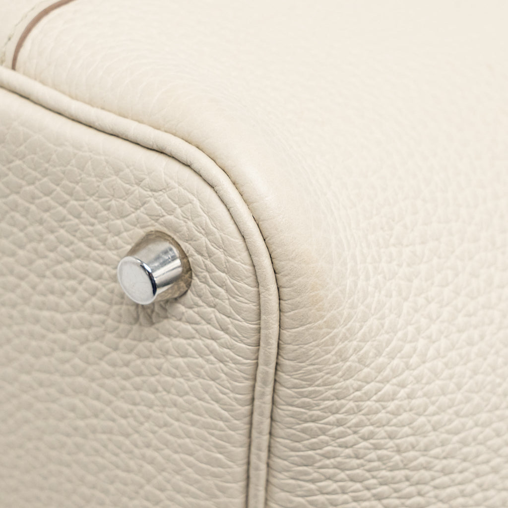Hermes picotin 18 lock bag Clemence beton SHW