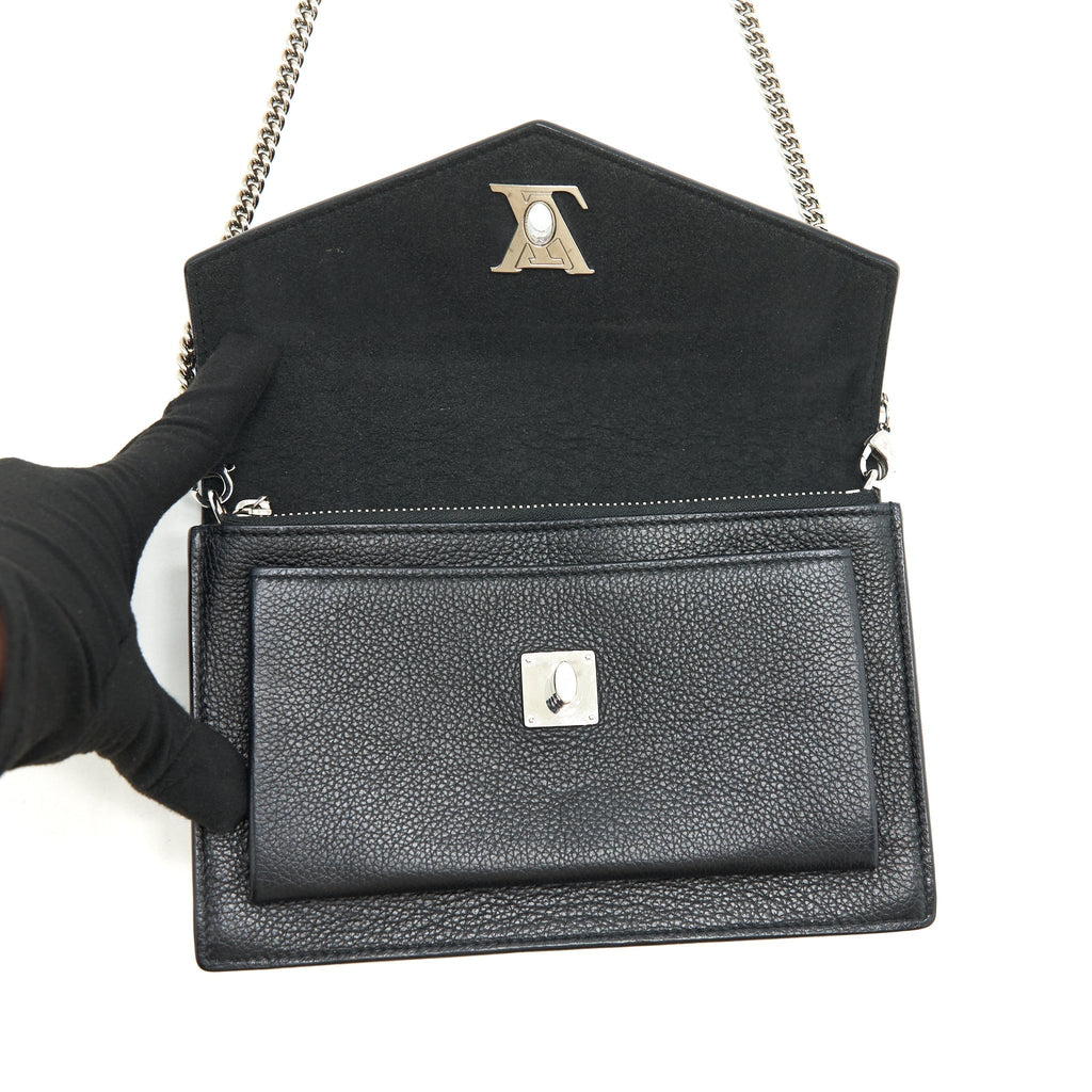 LOUIS VUITTON THE MY LOCKME CHAIN CROSSBODY BAG BLACK