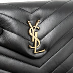 Saint Laurent Small Lou Lou flap bag calfskin black GHW