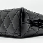 CHANEL MINI KELLY SHOPPING TOTE BAG CALFSKIN BLACK GHW (MICROCHIP)