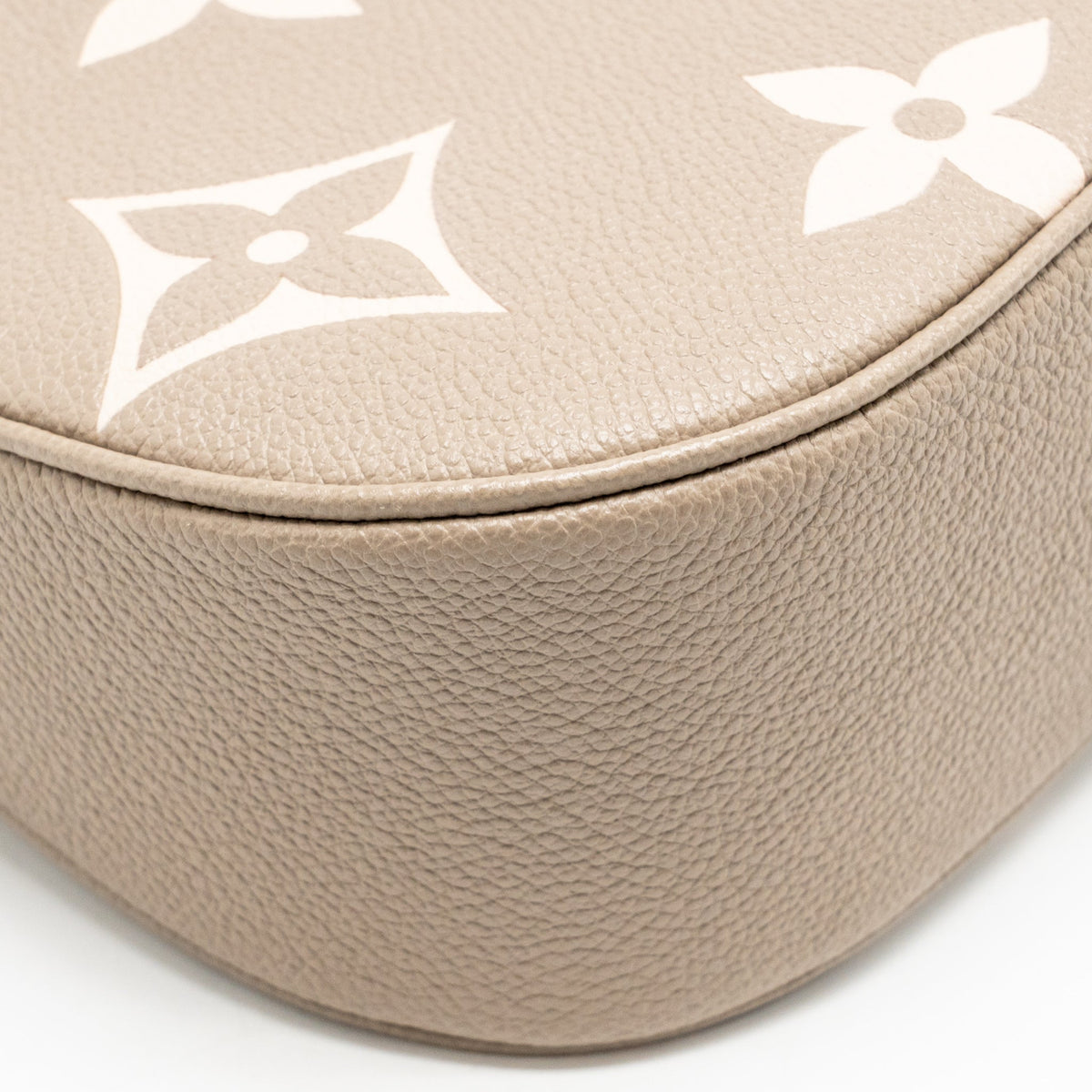 Louis Vuitton Bagatelle Monogram empreinte Leather Bicolor Grey/Crème Beige GHW
