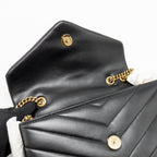 Saint Laurent Small Lou Lou flap bag calfskin black GHW
