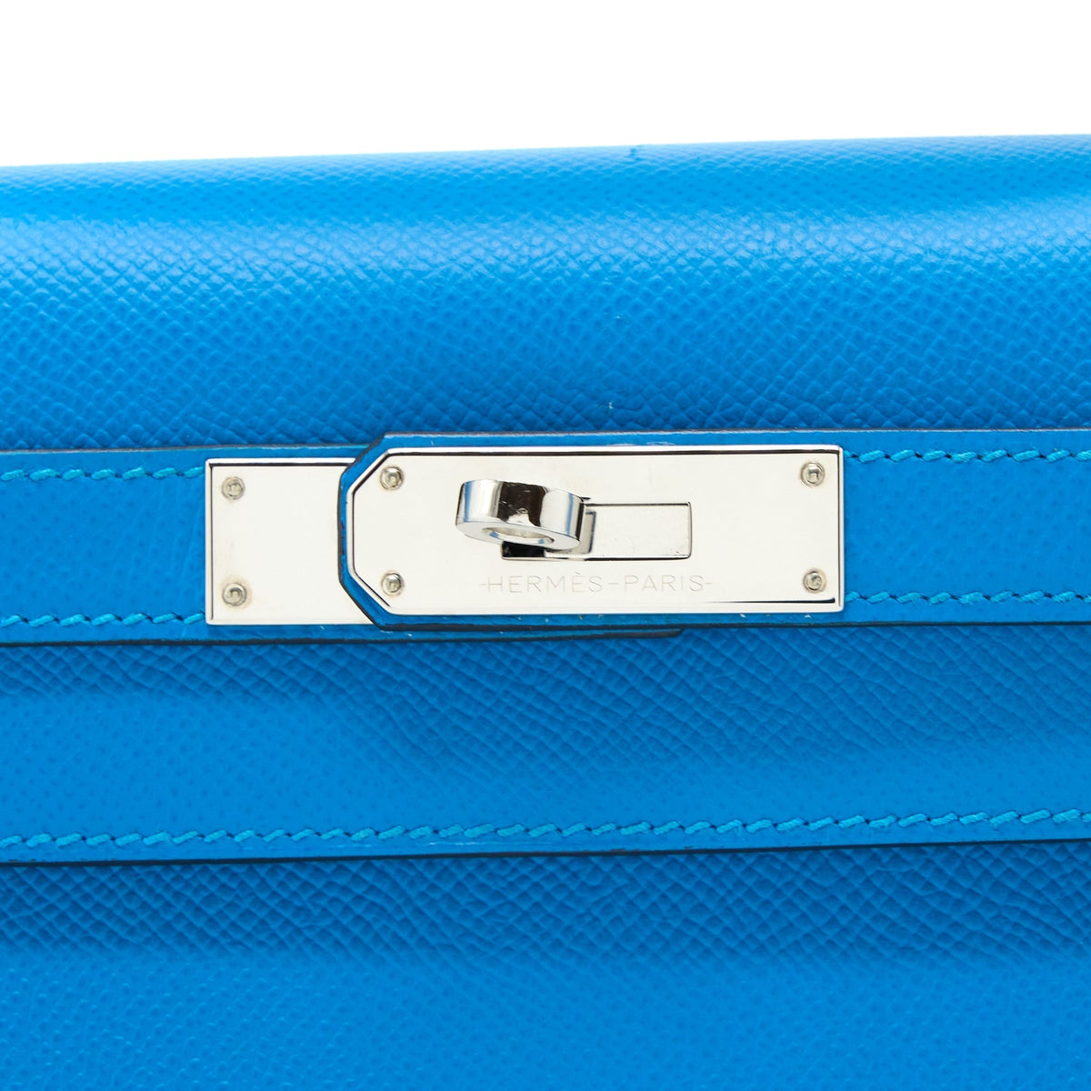 Hermes Kelly 28 Sellier Epsom Blue SHW