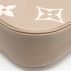 Louis Vuitton Bagatelle Monogram empreinte Leather Bicolor Grey/Crème Beige GHW