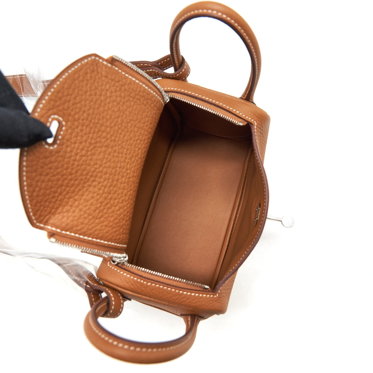 Hermes Mini Lindy Clemence Gold SHW