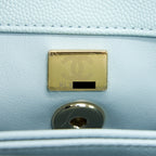 CHANEL 21K BABY BLUE COCO HANDLE SMALL (OLD MINI) 24CM LGHW