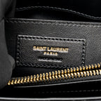 Saint Laurent Small Lou Lou flap bag calfskin black GHW