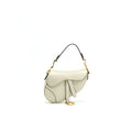 DIOR SMALL SADDLE BAG WHITE GHW