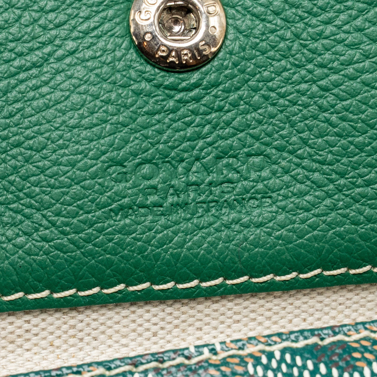 Goyard SAINT LOUIS GM TOTE BAG GOYARDINE CANVAS / CALFSKIN Green