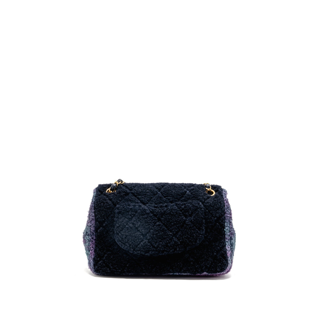 Chanel CC Quilted Flap Bag Shearling Multicolour GHW