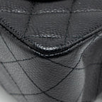 CHANEL SMALL CLASSIC DOUBLE FLAP CAVIAR BLACK GHW (MICROCHIP)