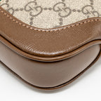 GUCCI JACKIE 1961 MINI SHOULDER BAG GG SUPREME CANVAS/CALFSKIN BROWN/MULTICOLOUR GHW