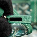 Goyard SAINT LOUIS GM TOTE BAG GOYARDINE CANVAS / CALFSKIN Green