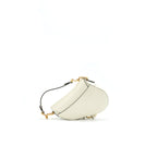 DIOR SMALL SADDLE BAG WHITE GHW