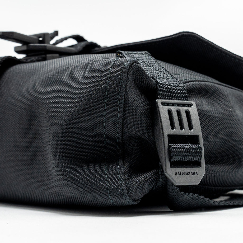 BALENCIAGA ARMY MESSENGER BAG BLACK RECYCLED NYLON BLACK/BLACK HARDWARE