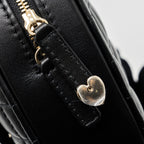 CHANEL 22S HEART BAG LAMBSKIN BLACK LGHW (MICROCHIP)