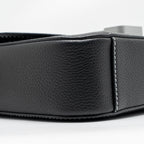 DIOR MEDIUM SADDLE FLAP MESSENGER BAG GRAINED CALFSKIN BLACK GHW