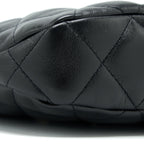 CHANEL 22K HOBO SHOULDER BAG LAMBSKIN BLACK GHW (MICROCHIP)