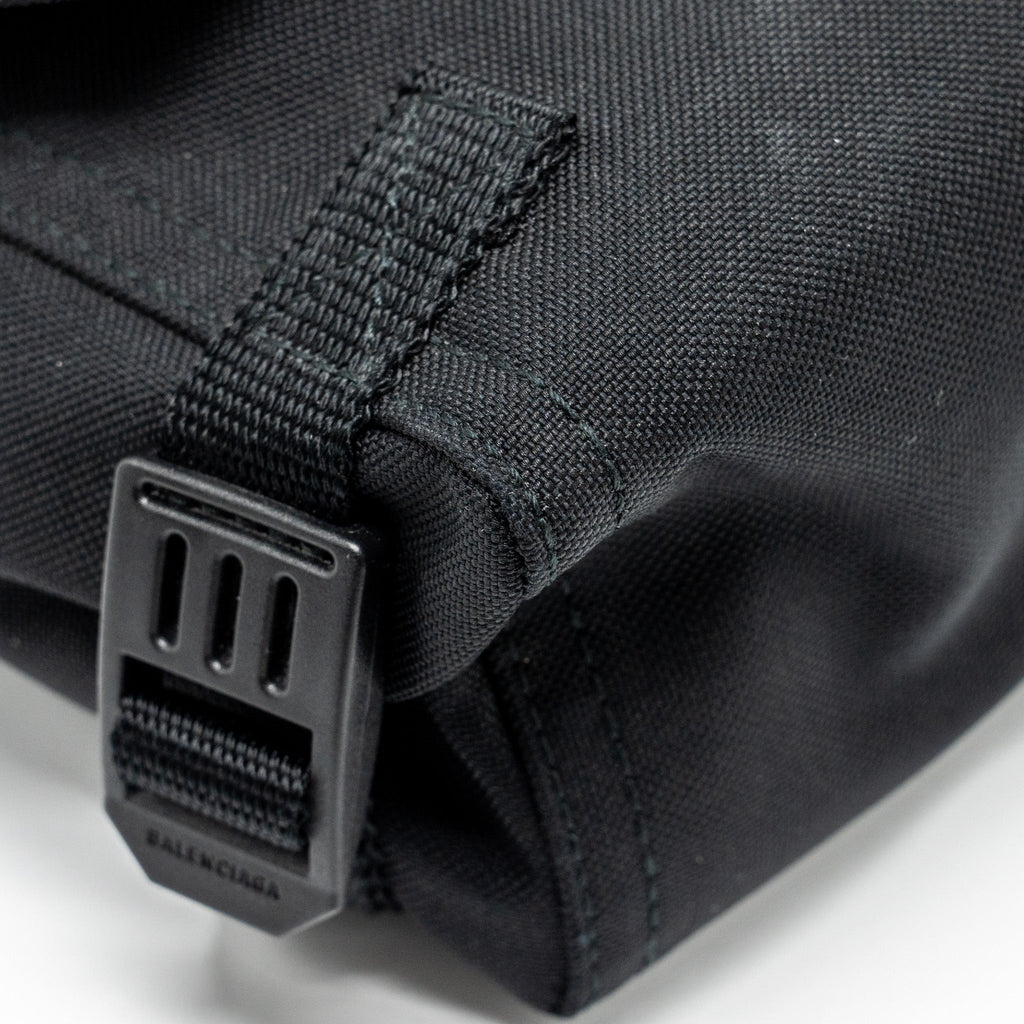 BALENCIAGA ARMY MESSENGER BAG BLACK RECYCLED NYLON BLACK/BLACK HARDWARE
