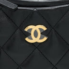 CHANEL 22K HOBO SHOULDER BAG LAMBSKIN BLACK GHW (MICROCHIP)