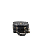 Chanel CC Quilted Bowling Bag Lambskin Black LGHW