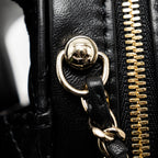 CHANEL 22S HEART BAG LAMBSKIN BLACK LGHW (MICROCHIP)